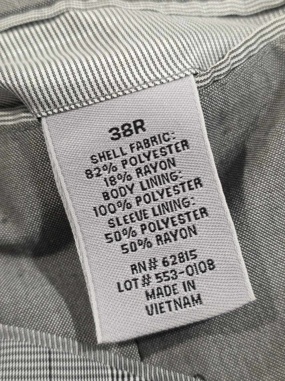 38R Men's JF J. Ferrar 2 Button Blazer Gray Slim Fit Sport Coat